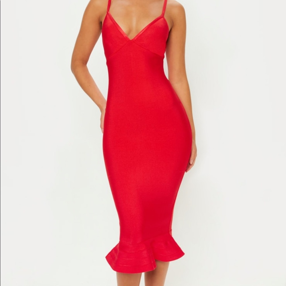 Red bandage dress